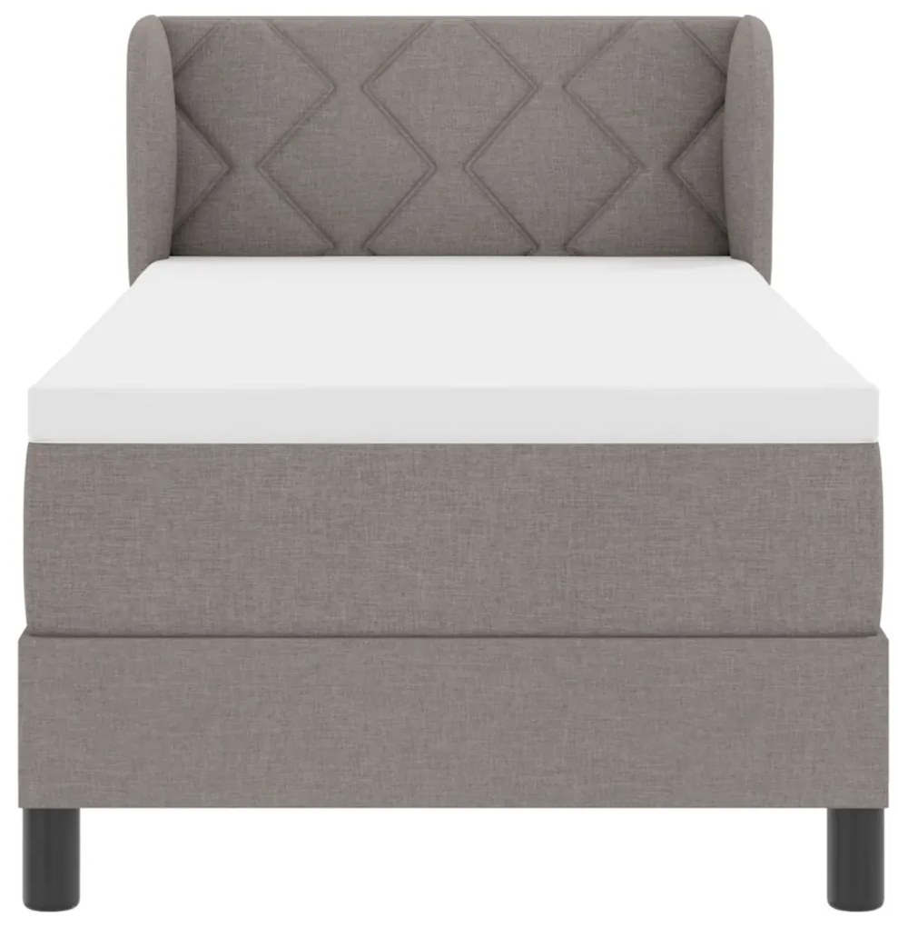 Boxspring Ágy Matrac 80x200 cm Taupe Szövet