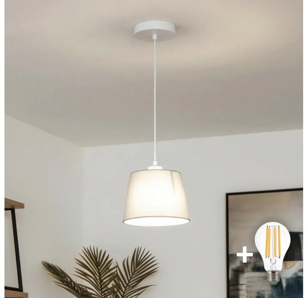 Brilagi - LED függőlámpa kábellel CERIA 1xE27/40W/230V átmérő 20,5 cm szürke