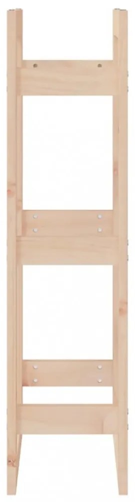 vidaXL tömör fenyőfa tűzifatartó állvány 41x25x100 cm