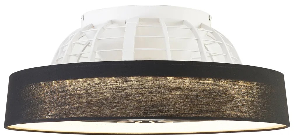 Fekete mennyezeti ventilátor csillag effektussal 47 cm LED-del, fényerőszabályzóval és távirányítóval - Emily