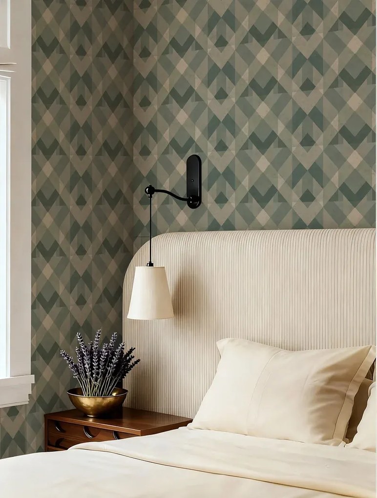 Esselle Home A La Mode Knoll szürke-törtfehér geometrikus vlies tapéta – 100623EH