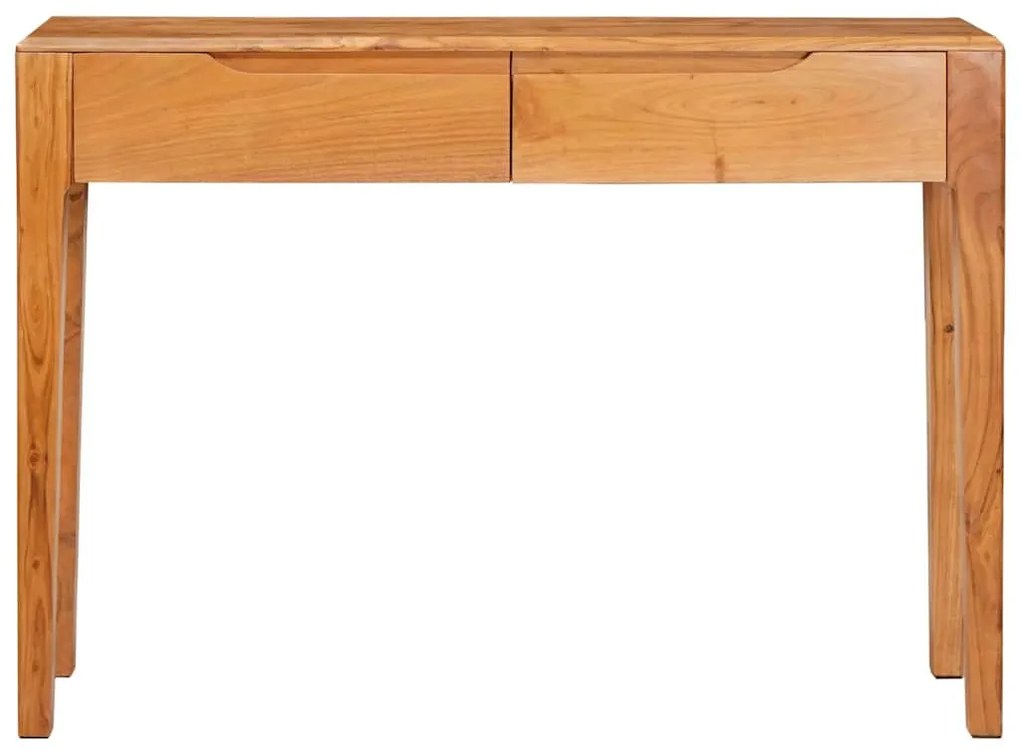 vidaXL Konzolasztal fiókkal Barna 110 x 30 x 80 cm Tömör Akácfa