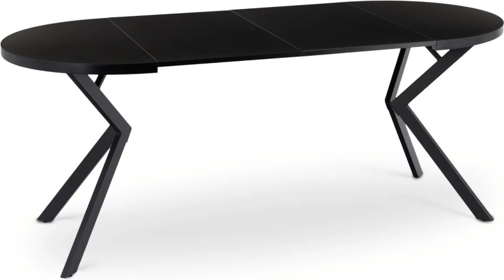 Kihúzható étkezőasztal 90–190 cm méretben, fekete színben LUGO