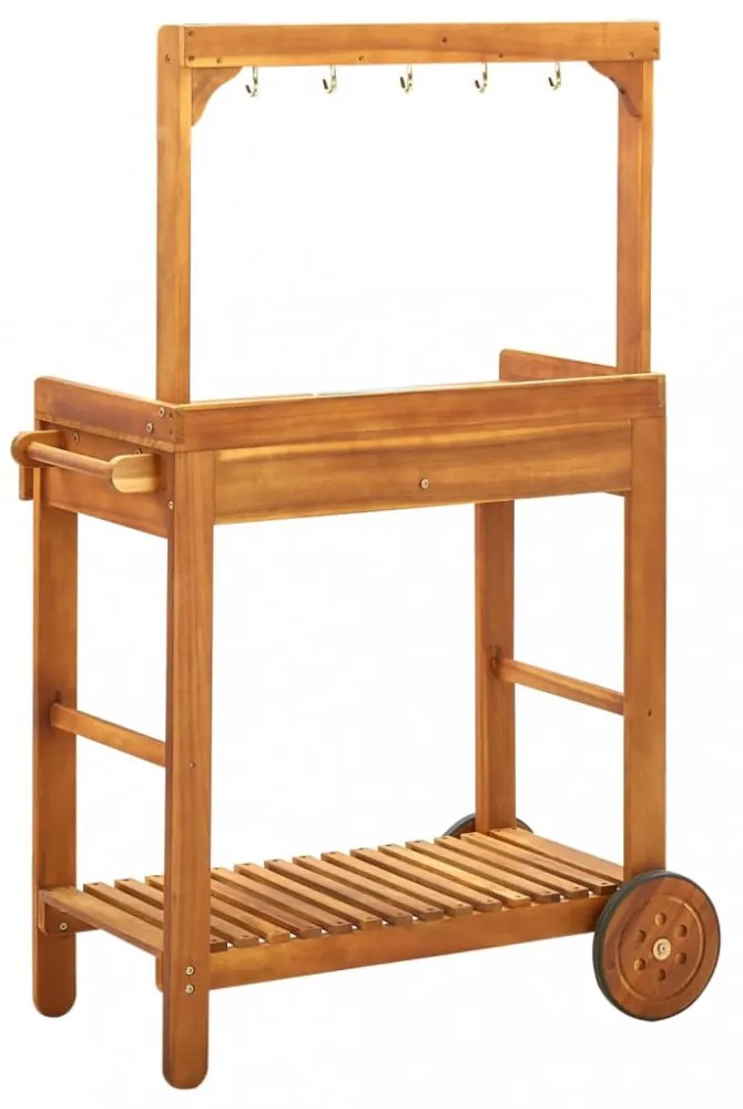 tömör akácfa kerti zsúrkocsi 92 x 43,5 x 141,5 cm