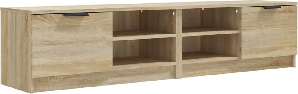 vidaXL 2 db sonoma-tölgy színű szerelt fa TV-szekrény 80x35x36,5 cm