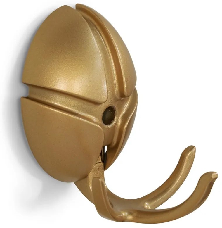 Aranyszínű fali műanyag akasztó Tick – Spinder Design