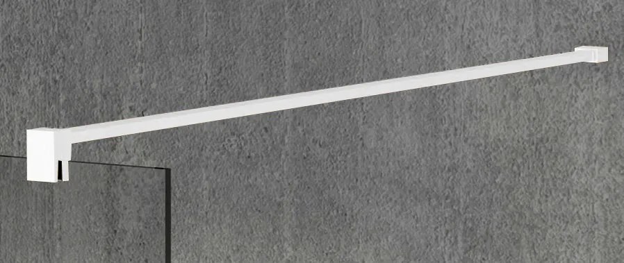 Erga Paris, Beépíthető zuhanyfal 110x200 cm, 8 mm-es matt üveg, fehér profil, ERG-V02-PARIS-110x200-FR-WH