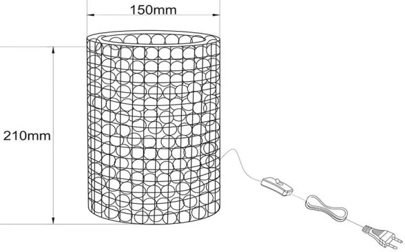 Lucide 78597/01/60 - Asztali lámpa EXTRAVAGANZA MARBELOUS 1xE14/40W/230V kék