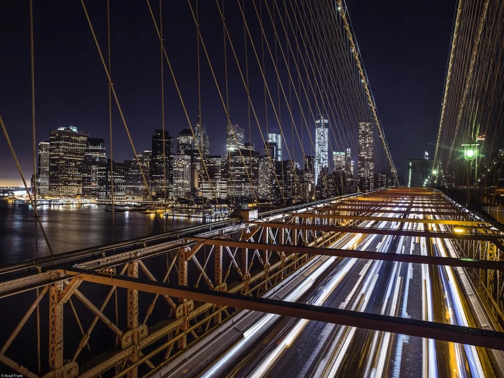 Poszter 40x30cm Brooklyn híd este, Assaf Frank