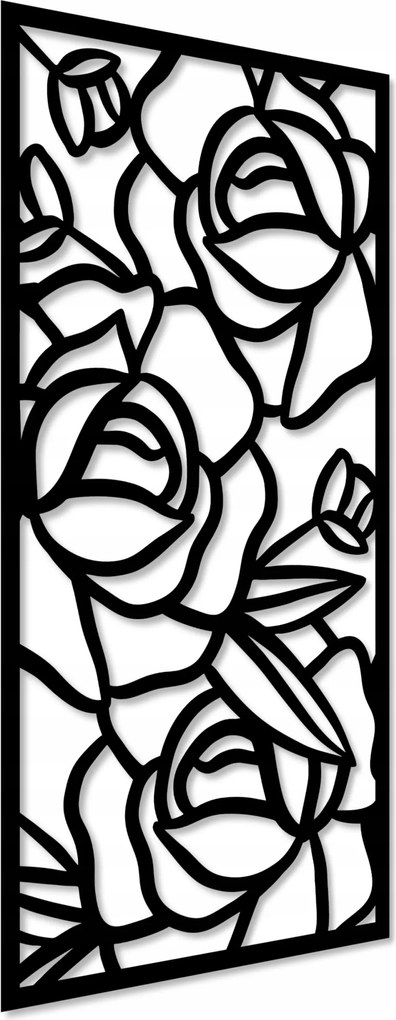 Áttört Falpanel Dekoráció 3D Virág Dekoráció Konyhába Nappaliba Dekoráció