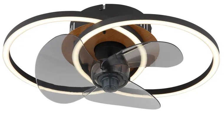 Globo Karen 03661 távirányítós mennyezeti ventilátoros lámpa, 24W LED, 2700K-6500K, 28-490 lm
