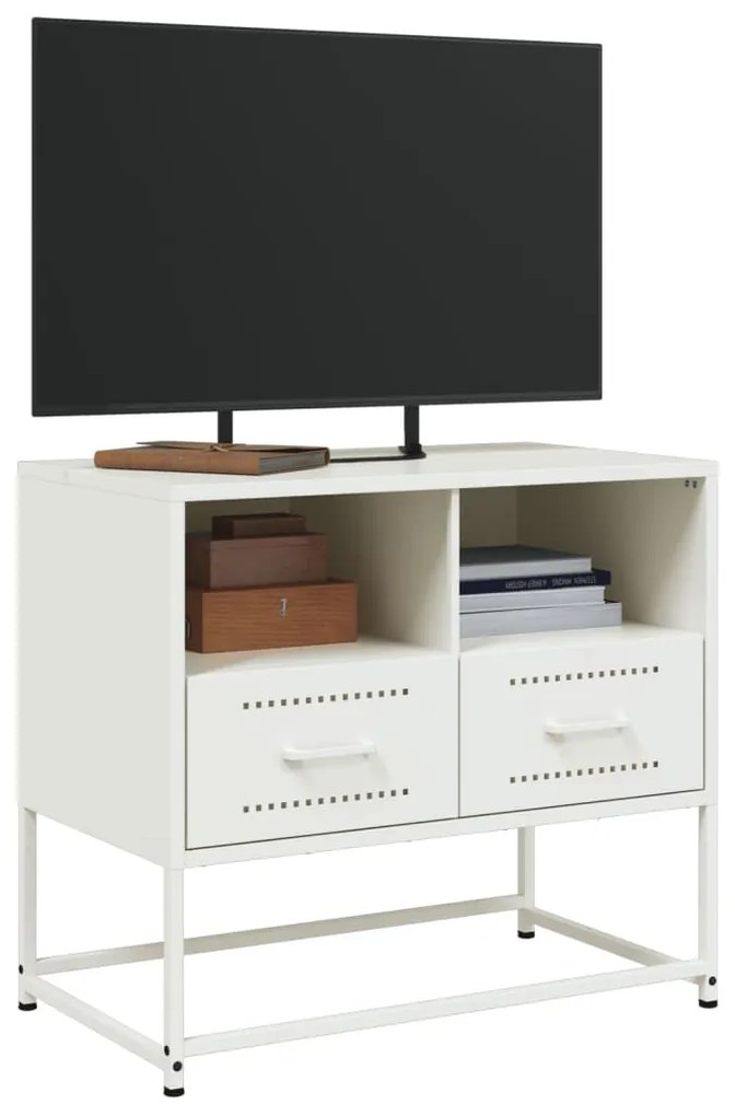 fehér acél TV-szekrény 68 x 39 x 60,5 cm