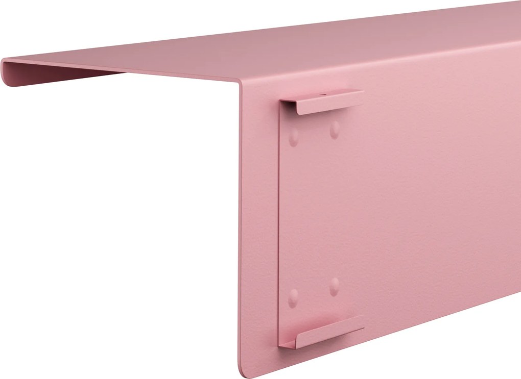 Polc függő fém púderrózsaszín, 1200 mm: JOANNE Fresh Style
