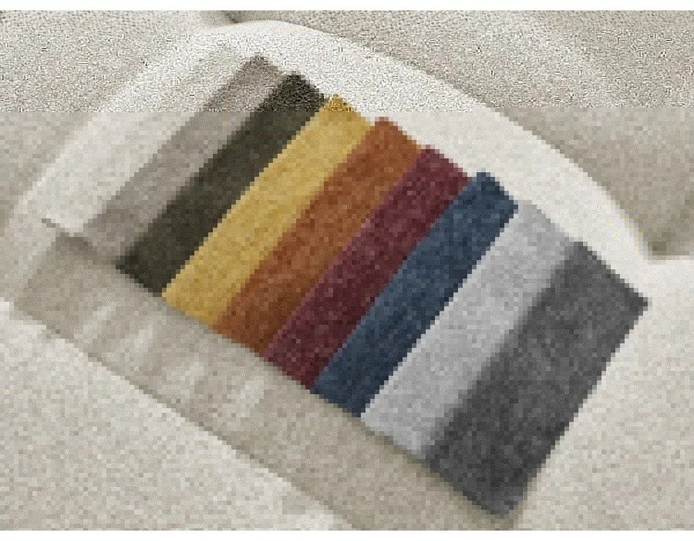 Fehér zsenília kinyitható-tárolóhelyes sarokkanapé (jobb oldali-heverő résszel) Roxelane – Bobochic Paris