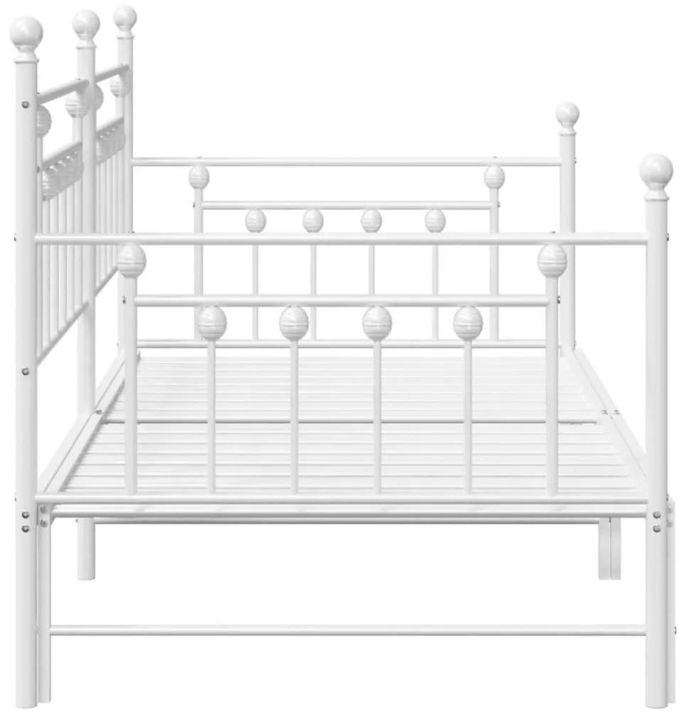 Daybed keret trundle-lal Fehér 100x190 cm Acél