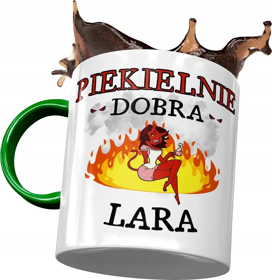 Zöld Bögre Lara Feleség Barátnő Ajándék Nyomtatott Fotóval