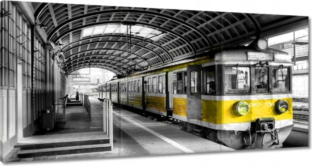 Vászonkép 180x90 Sárga vonat