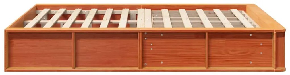 Ágykeret tárolóval Viaszbarna 120 x 190 cm faszínű