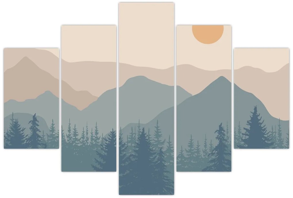 Kép - Türkiz hegység N⁰1 (150x105 cm)