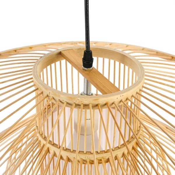 Immax 08255L - Csillár zsinóron PINCHOS 1xE27/40W/230V átm. 50 cm bambusz