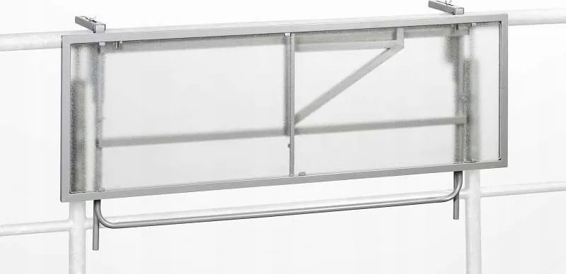 Merxx erkély akasztós asztal 120 x 40 cm, matt üveg asztallap