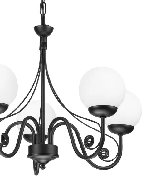 Brilagi - LED Csillár láncon COTTAGE 5xG9/40W/230V fekete/fehér