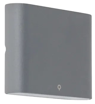 Fali lámpa antracit 11,5 cm LED-del IP65 - Batt