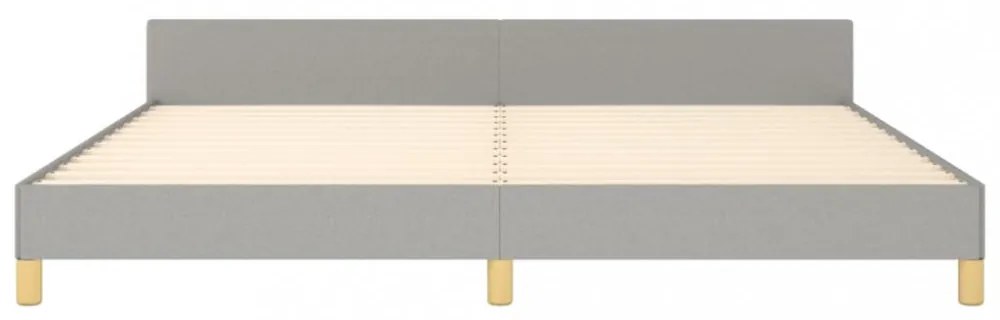 világosszürke szövet ágykeret matrac nélkül 200 x 200 cm