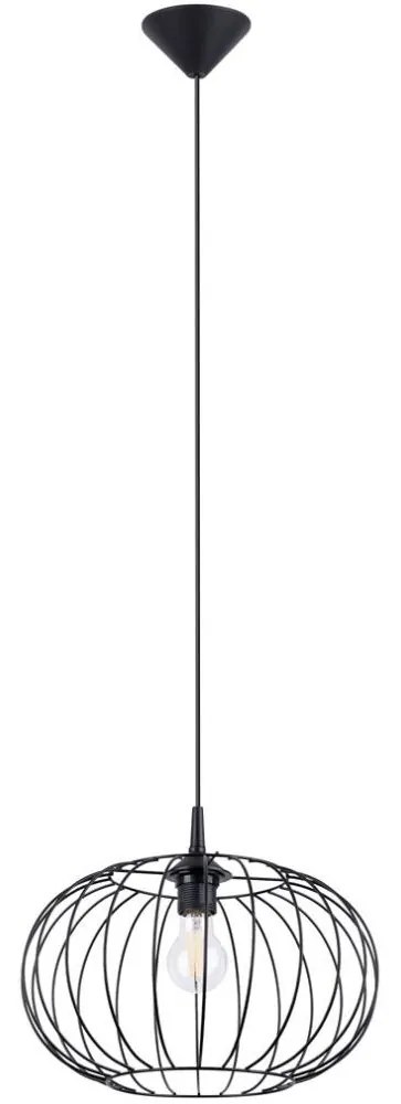 Sollux SL.1185 - Csillár zsinóron TSUNO 1xE27/15W/230V fekete