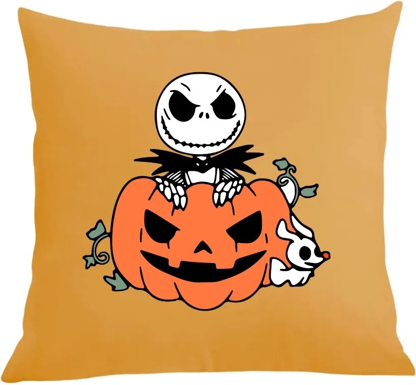 Párna párnahuzat Halloween tök mintás