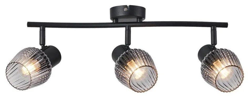Prezent 14102 - Spotlámpa OASIS 3xE27/60W/230V fekete/füstös