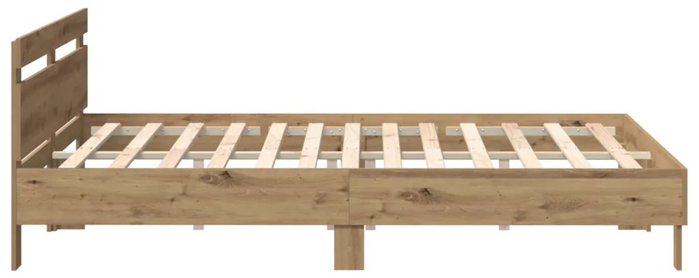 Fa ágykeret Kézműves tölgy Tömör tölgyfa 200 x 200 cm Ágykeret
