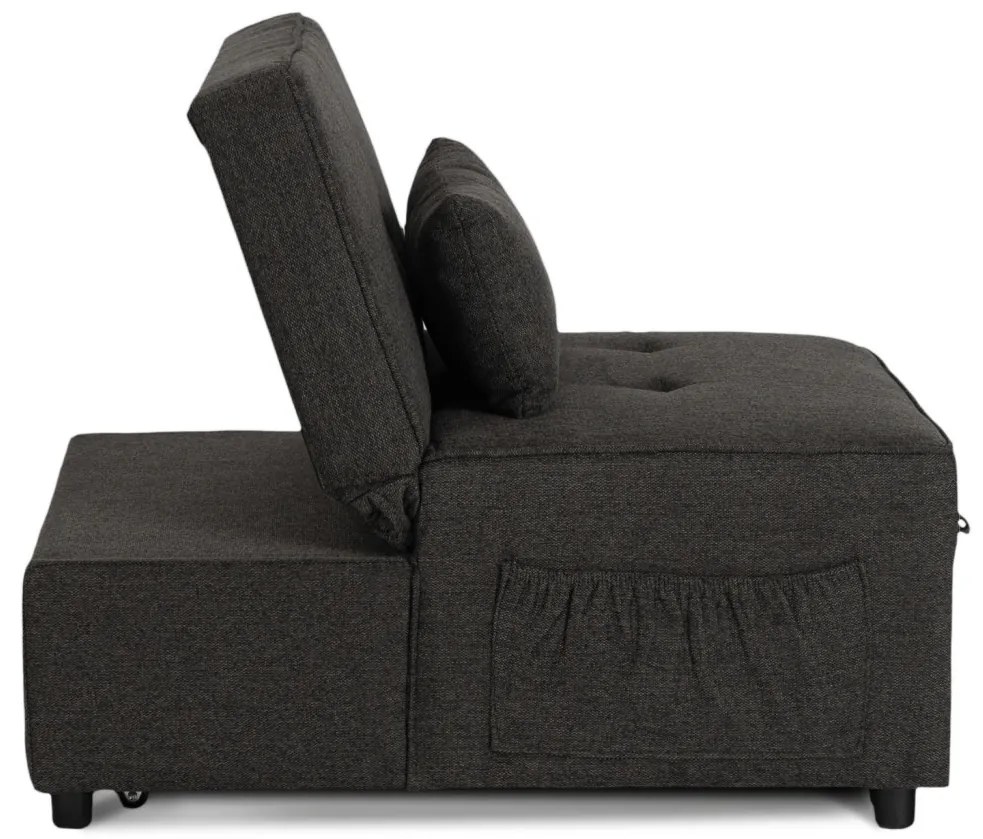 Ágyazható Fotel Fekete Színben. IBERIS 80 cm