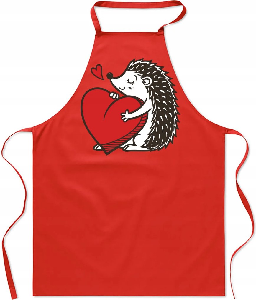Konyhai Kötény Valentin napi ajándék sündisznó szív