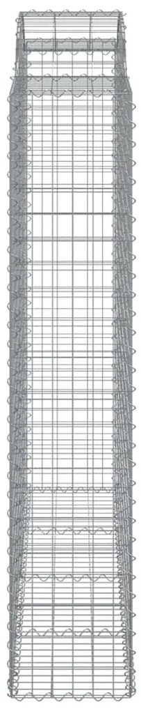 7 db íves horganyzott vas gabion kosár 200x50x200/220 cm