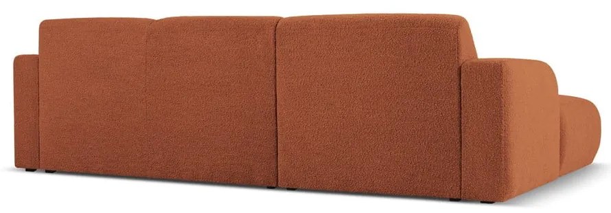 Barna buklé sarokkanapé (bal oldali) Molino – Micadoni Home