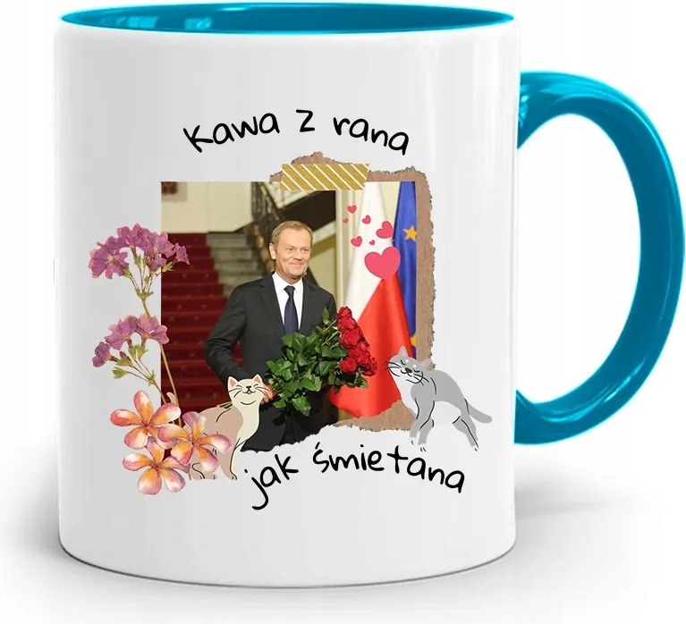 Bögre Kék Donald Tusk Po Platform Ajándék