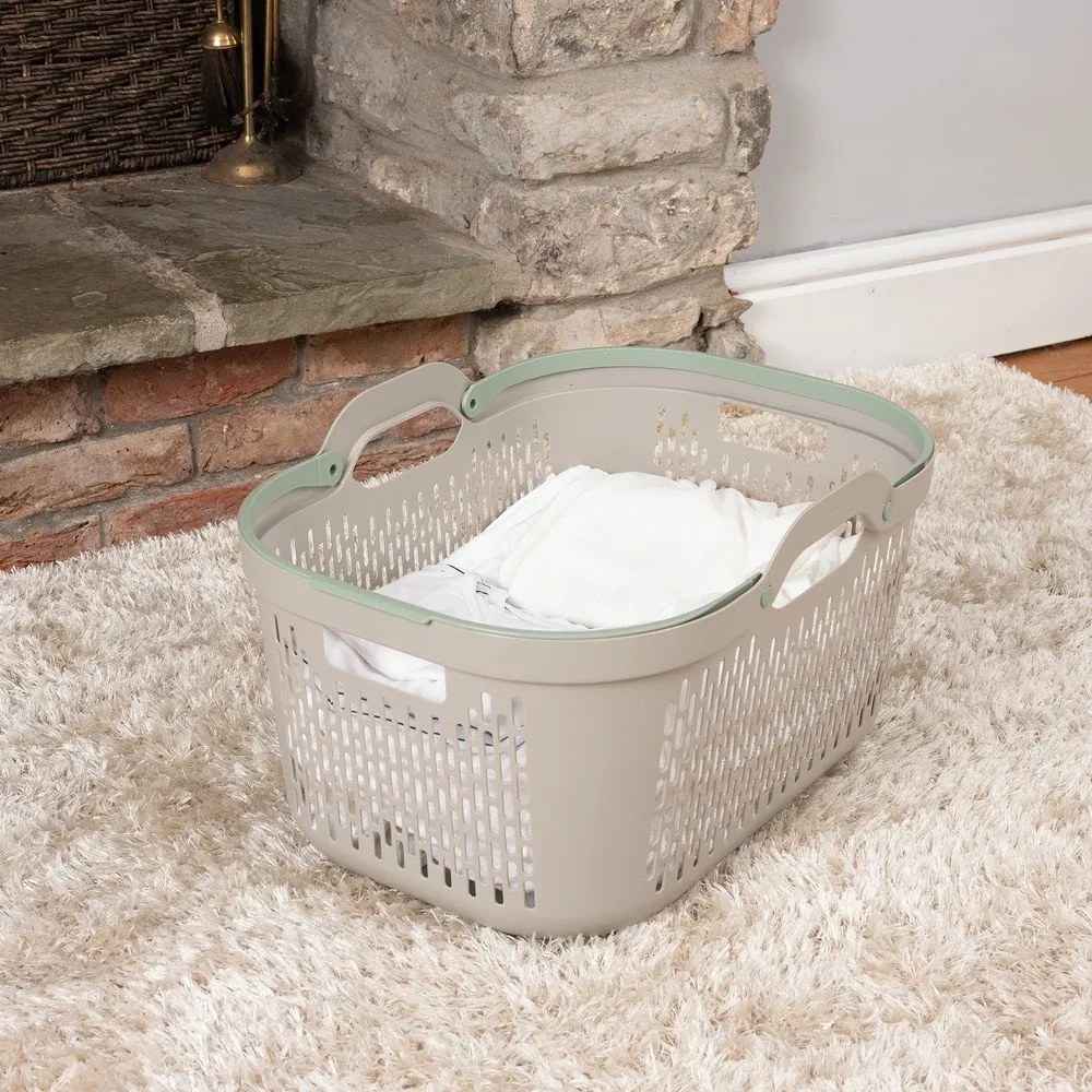 Világosbarna műanyag szennyeskosár 45 l Signature – Addis