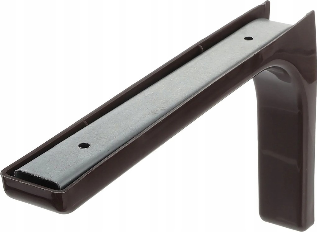 Polctartó konzol Barna műanyag kupakkal 23cm polctartó tartó