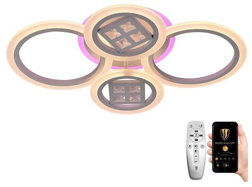 NEDES LED RGB Dimmelhető felületre szerelhető csillár LED/50W/230V 3000-6500K + távirányító ND3395