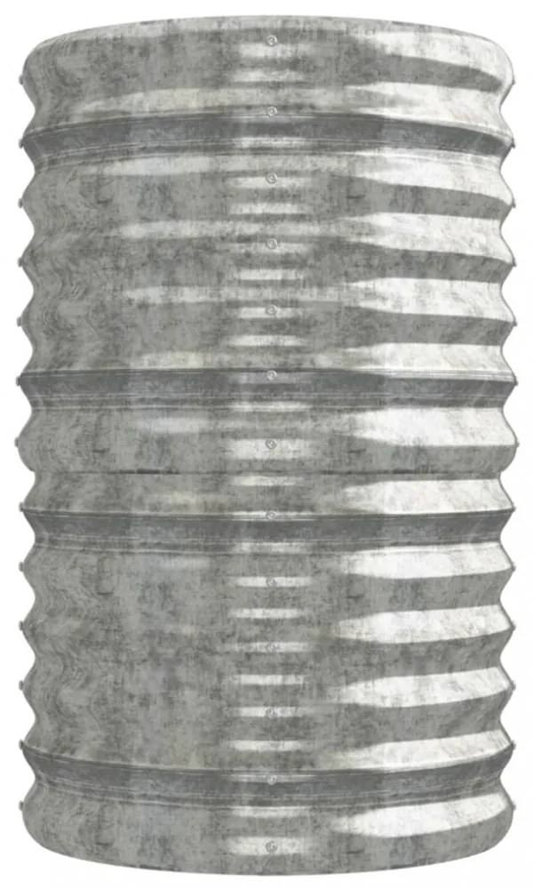 ezüstszínű porszórt acél kerti magaságyás 224x40x68 cm