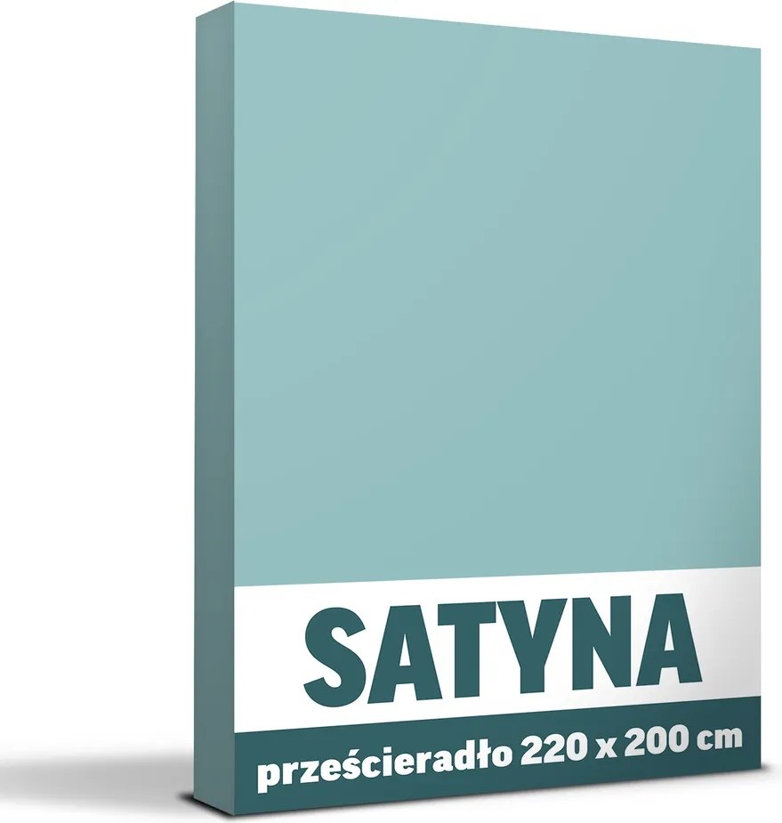 Lepedő forró nyárra 220x200cm Szatén Pamut türkiz