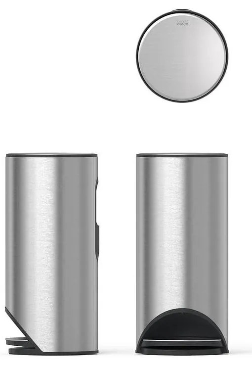 Fényes ezüstszínű rozsdamentes acél pedálos szemetes 30 l Arc – Joseph Joseph