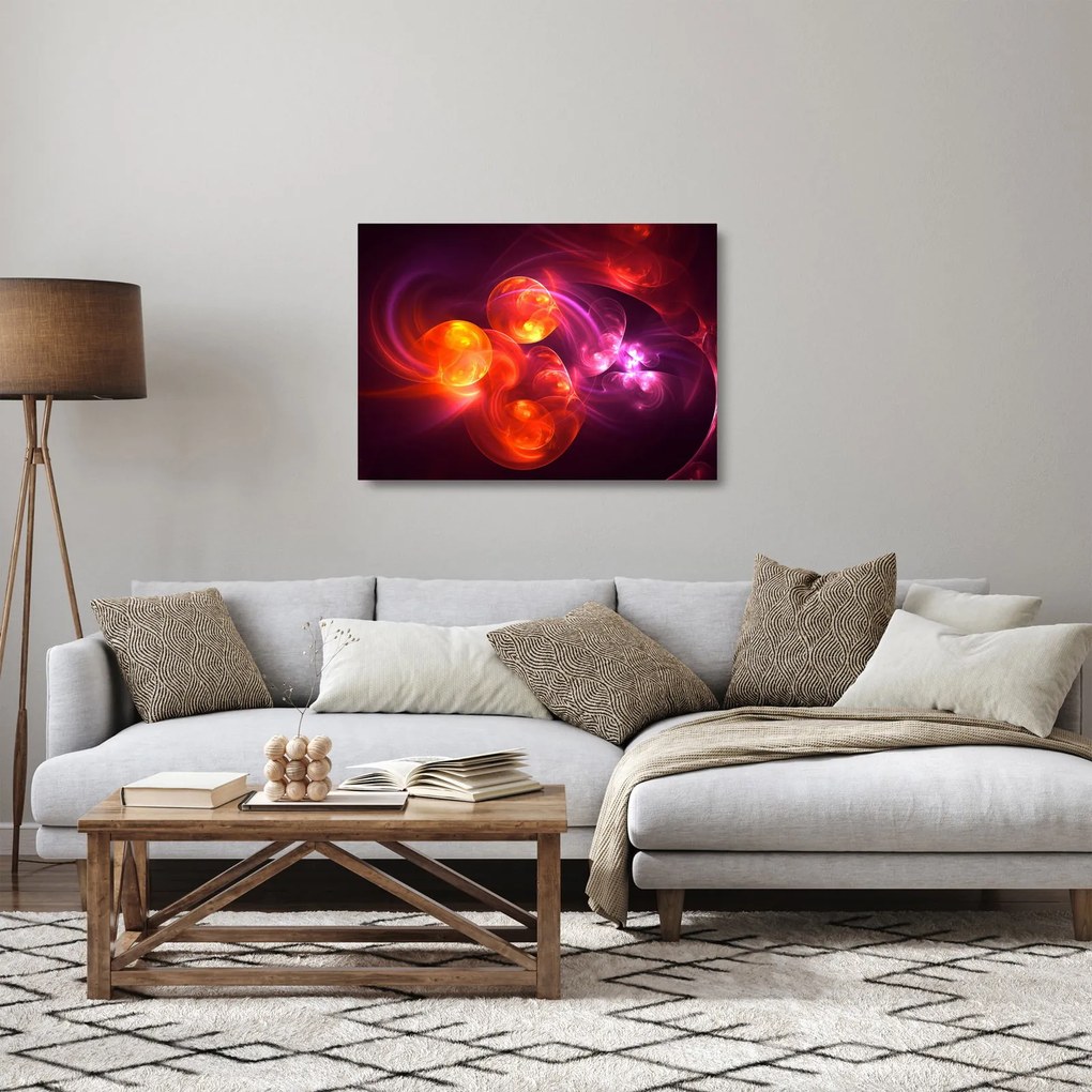 Modern absztrakció képe (üvegen) (70x50 cm)