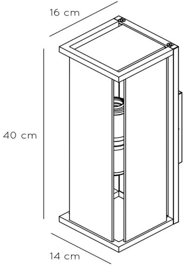 Lucide 27883/02/30 - Kültéri fali lámpa CLAIRE 2xE27/15W/230V