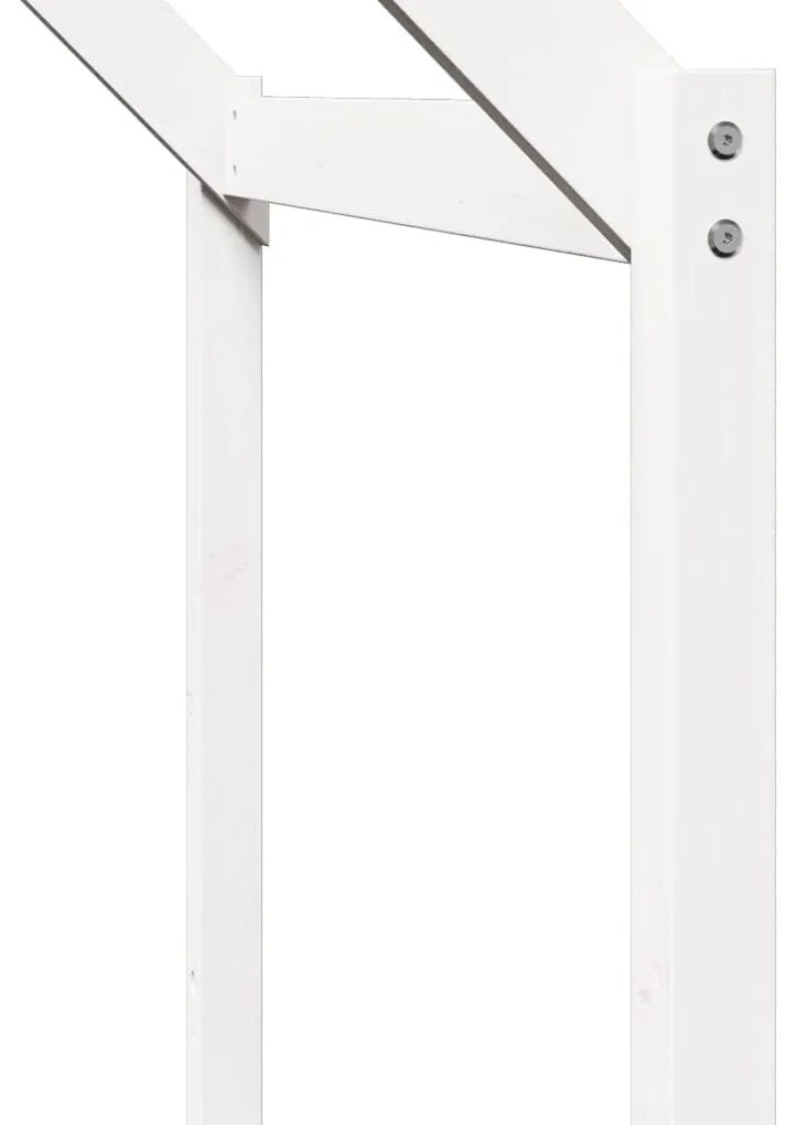 fehér tömör fenyőfa gyerekágytető 213 x 95,5 x 144,5 cm