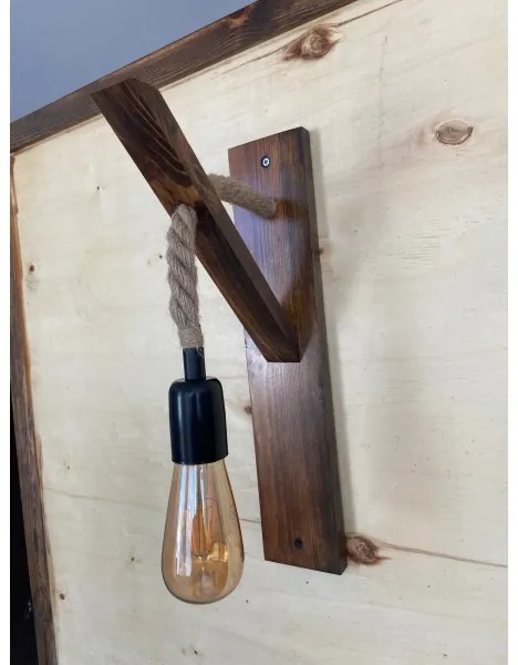 AHSAP fali lámpa 1xE27/40W/230V fenyő dió