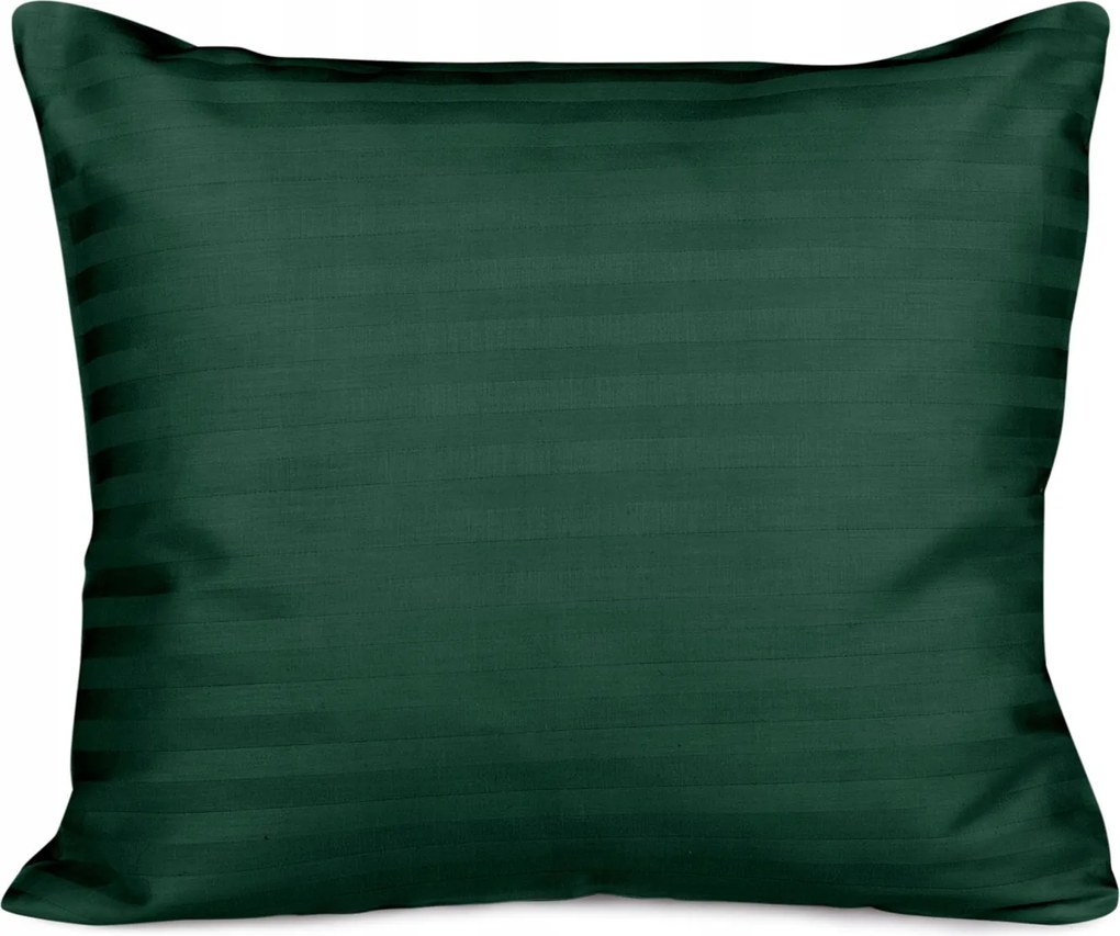 Pamut-szatén párnahuzat damaszt 50x60 sötétzöld