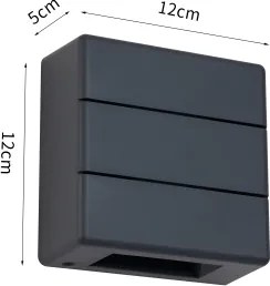 Brilagi -LED kültéri fali lámpatest DOUBLERAY LINE LED/6W/230V antracit IP54