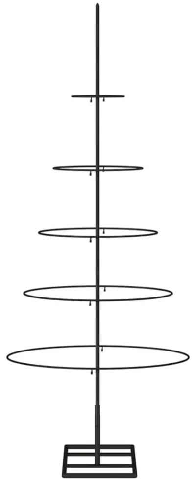 fekete fém karácsonyfa dekorációhoz 125 cm